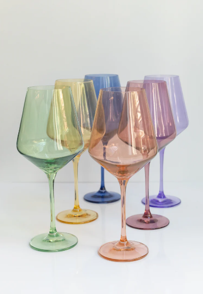 Estelle Colored Glass Stemware Set